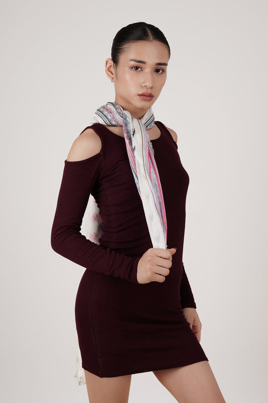 FnW Riff Scarf Premium Natural Fiber Scarf Signature Drape Boutique Luxury feathernweave FnW