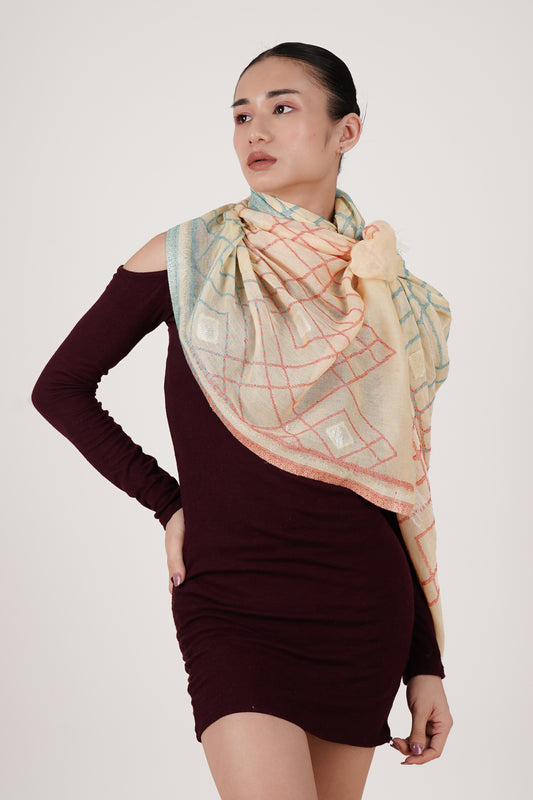 FnW Sonnet Scarf Premium Natural Fiber Scarf Signature Drape Boutique Luxury feathernweave FnW
