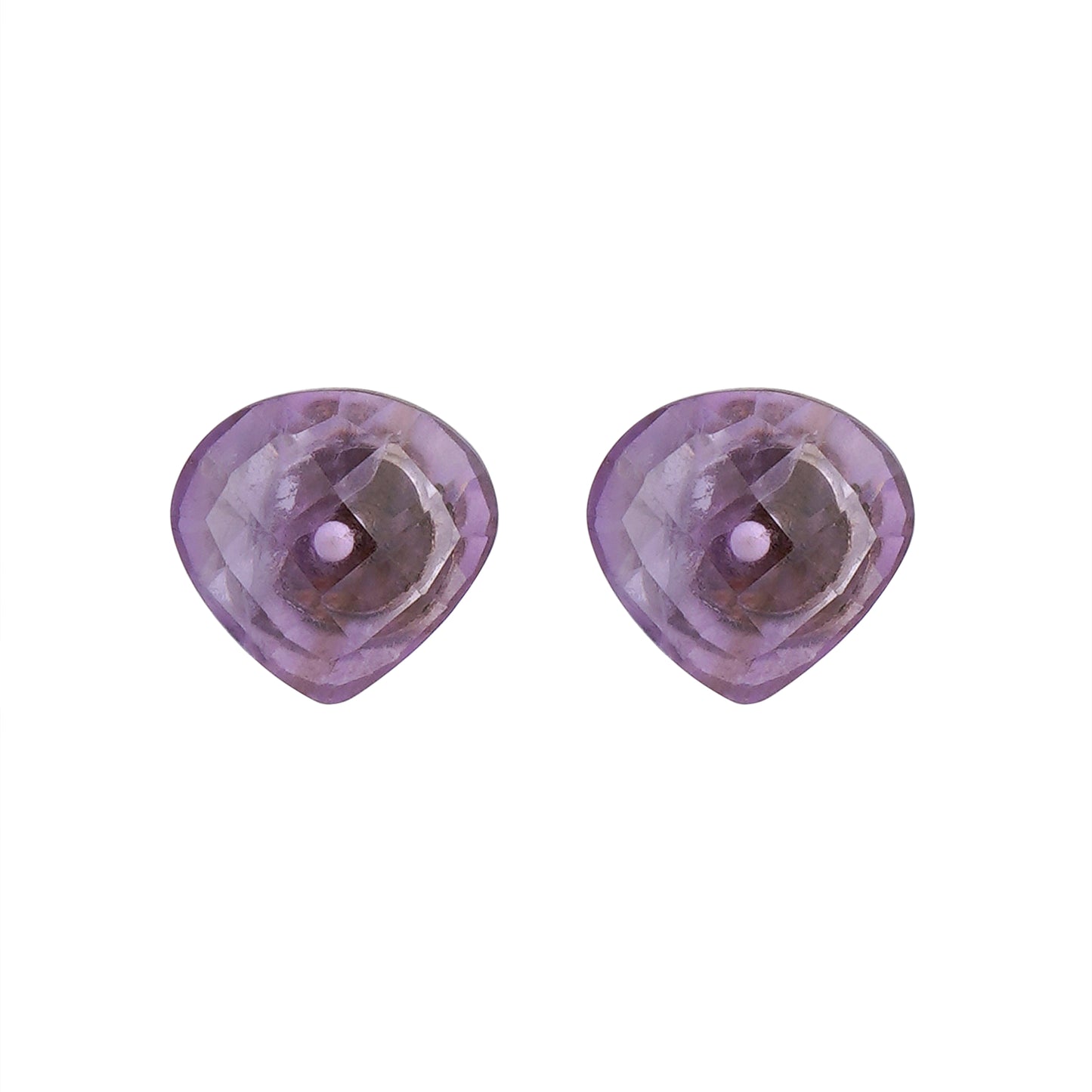 925 Sterling Silver Stud Earrings - Amethyst Stone (Exquisite Edition)
