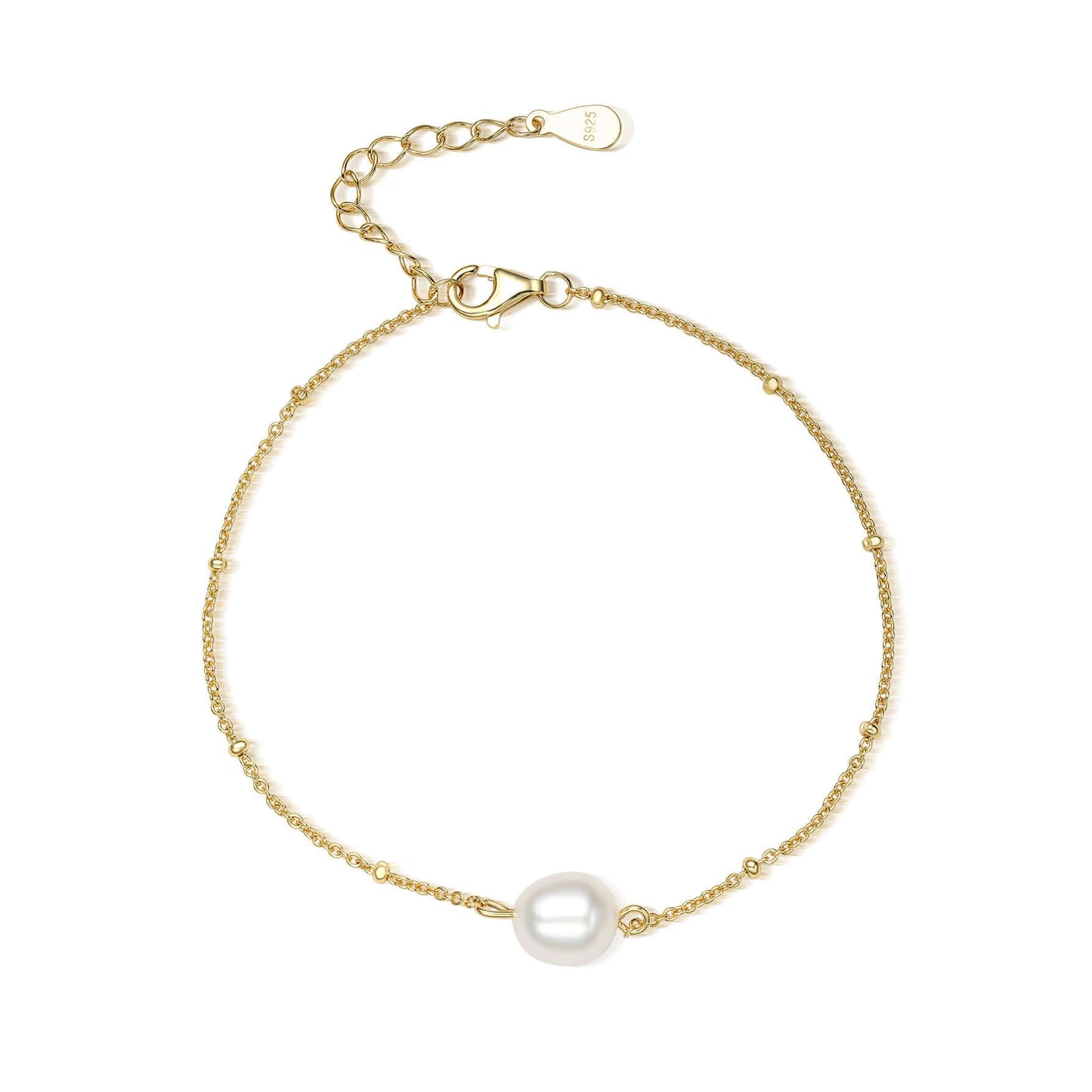 FnW Pearlora Gold Plated Bracelet Sterling Silver Jewelry Sculpted Metalware Artisanal Craftsmanship feathernweave FnW
