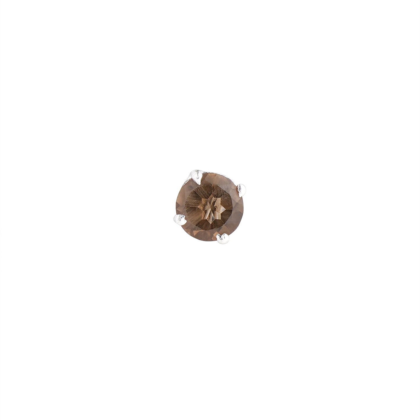 925 Sterling Silver Stud Earrings - Topaz Stone