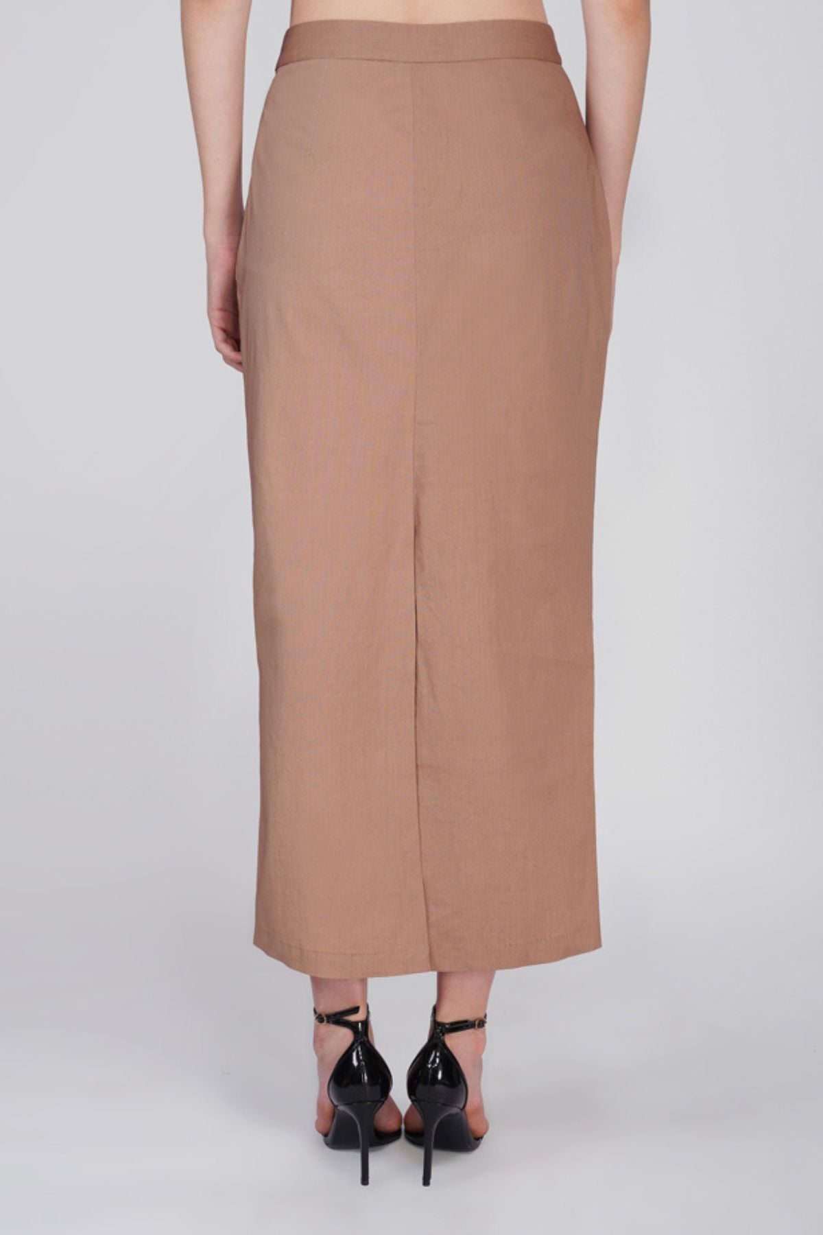 Liara Brown Cotton Skirt