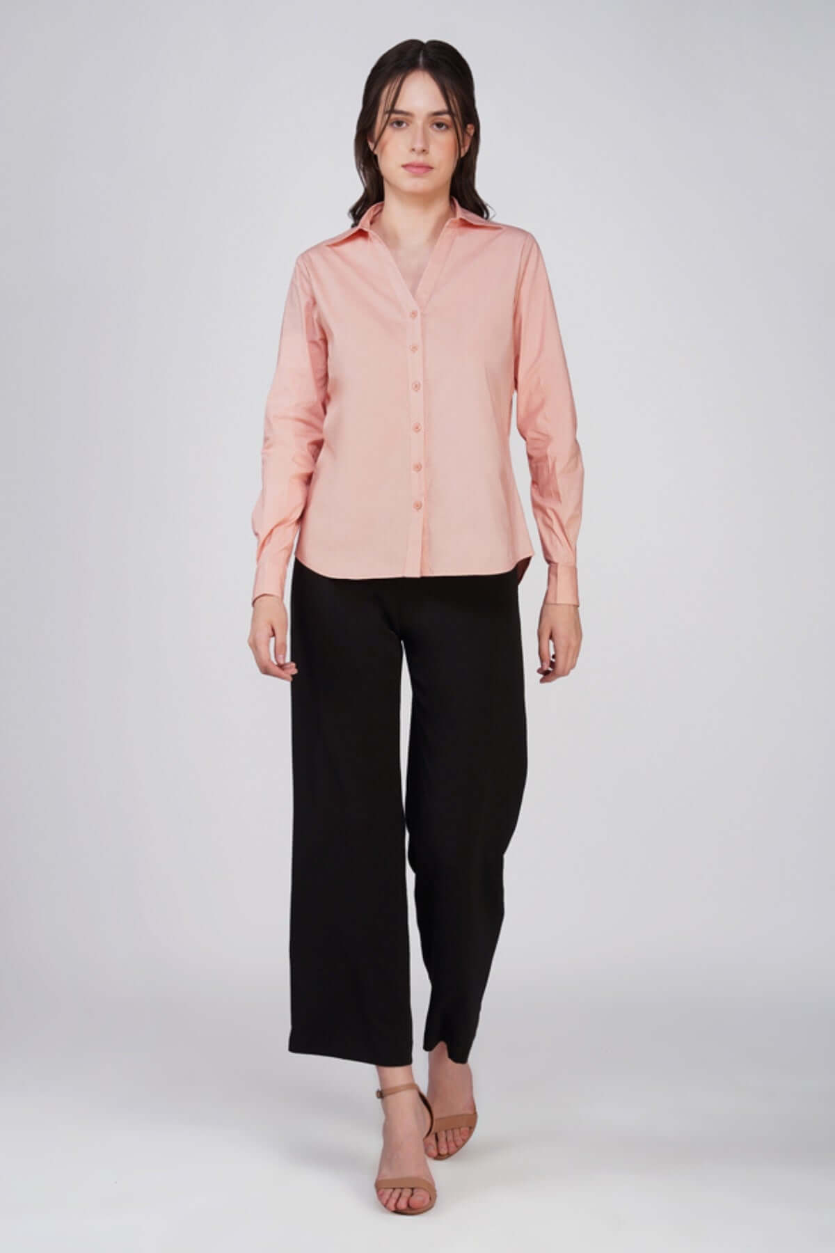 Boutique Pink Supima Cotton Shirt Vibrant Summer Muse Style feathernweave feathernweave