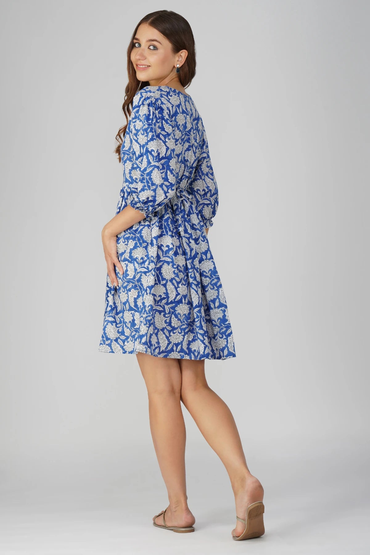 Santorini Mini Dress - Blue