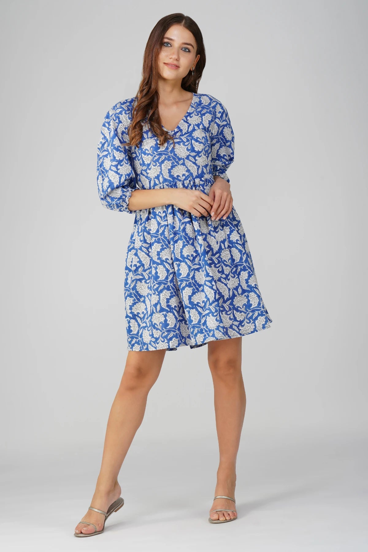 Santorini Mini Dress - Blue
