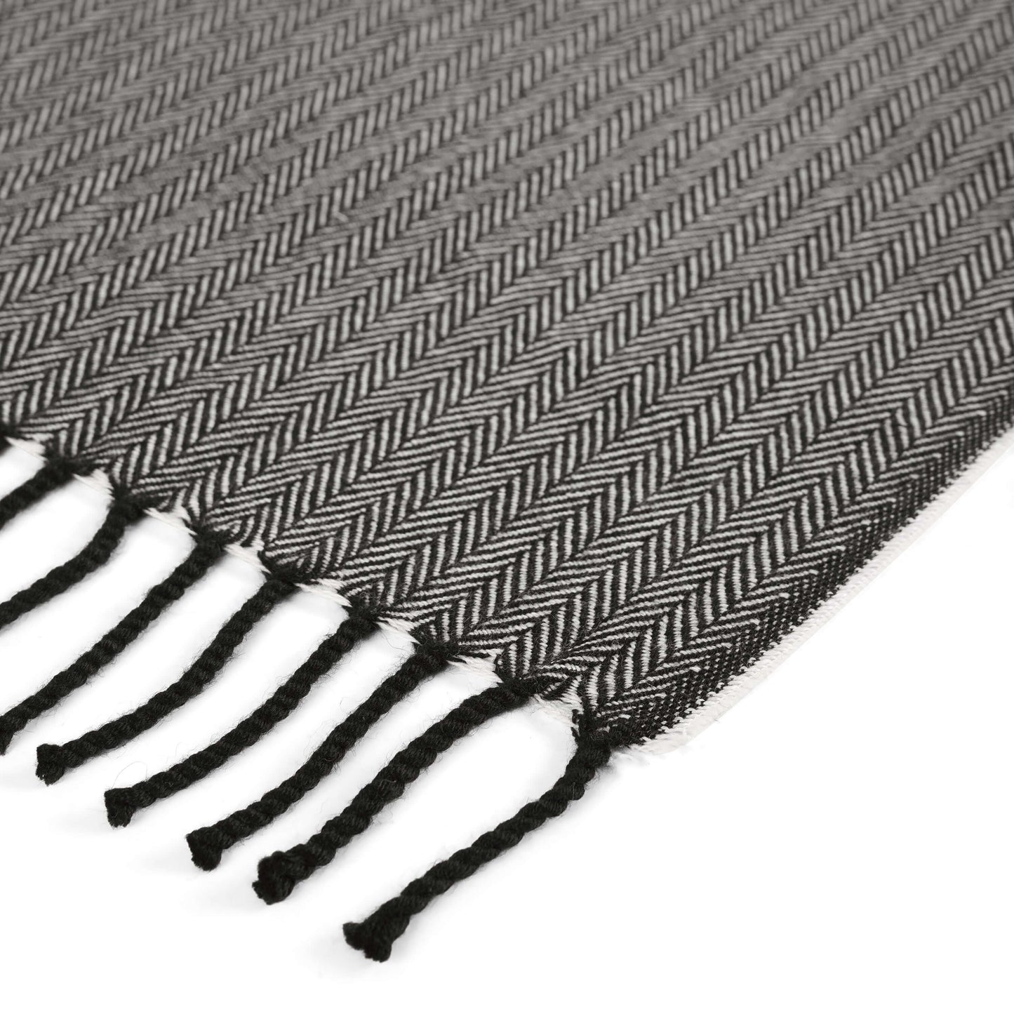 FnW Obsidian Classic Woven Scarf Premium Natural Fiber Scarf Signature Drape Boutique Luxury feathernweave FnW