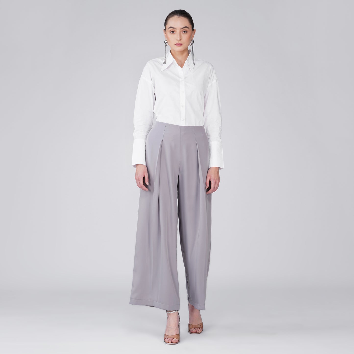 Arc Grey Japanese Crepe Straight Leg Pant | FLOW Series