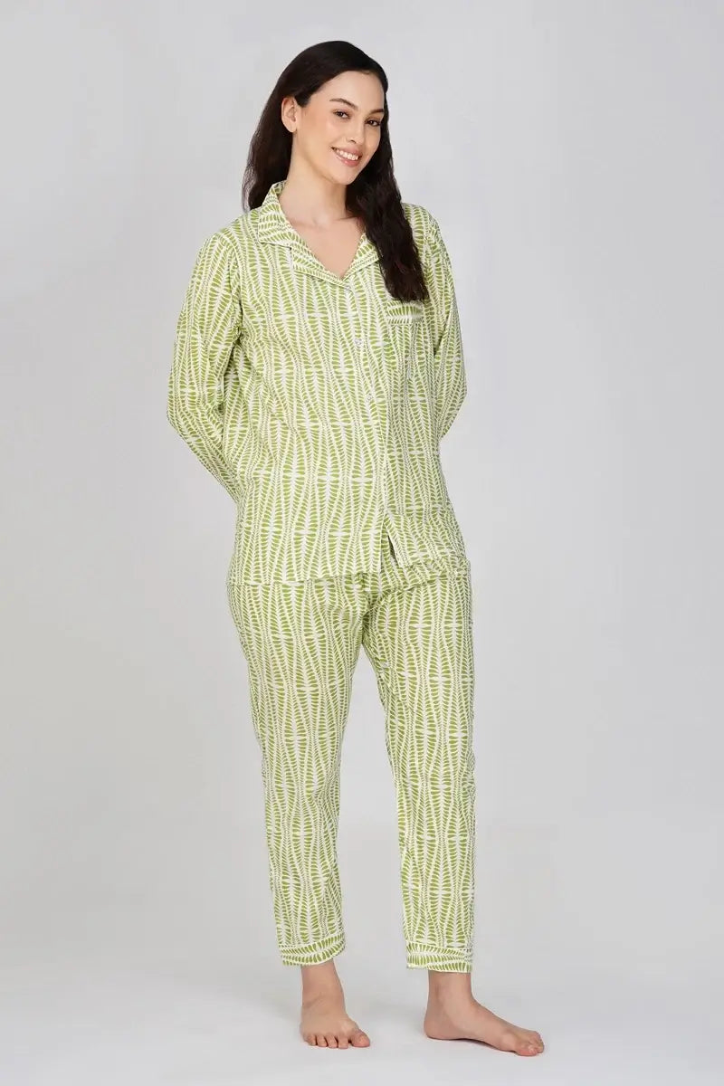 FnW Willow Cotton PJ's Set Pure Cotton PJ Set Boutique Loungewear Sophisticated At-Home Allure feathernweave FnW