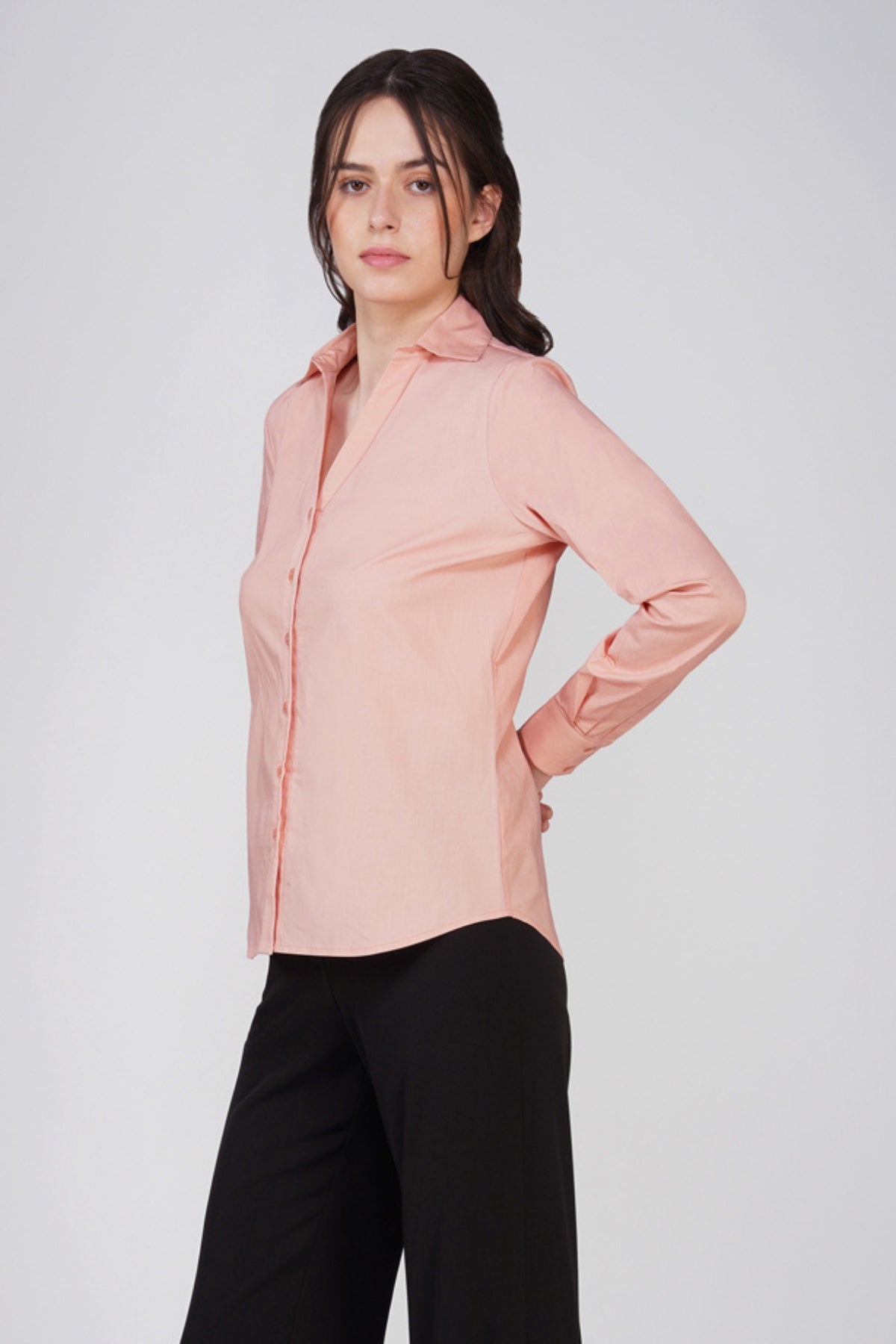 Viona Salmon Cotton Shirt
