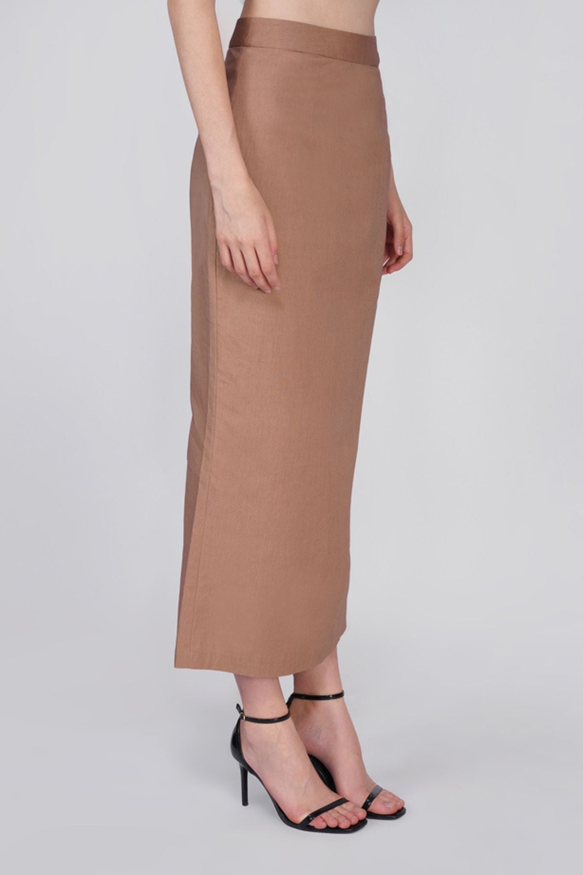 Liara Brown Cotton Skirt