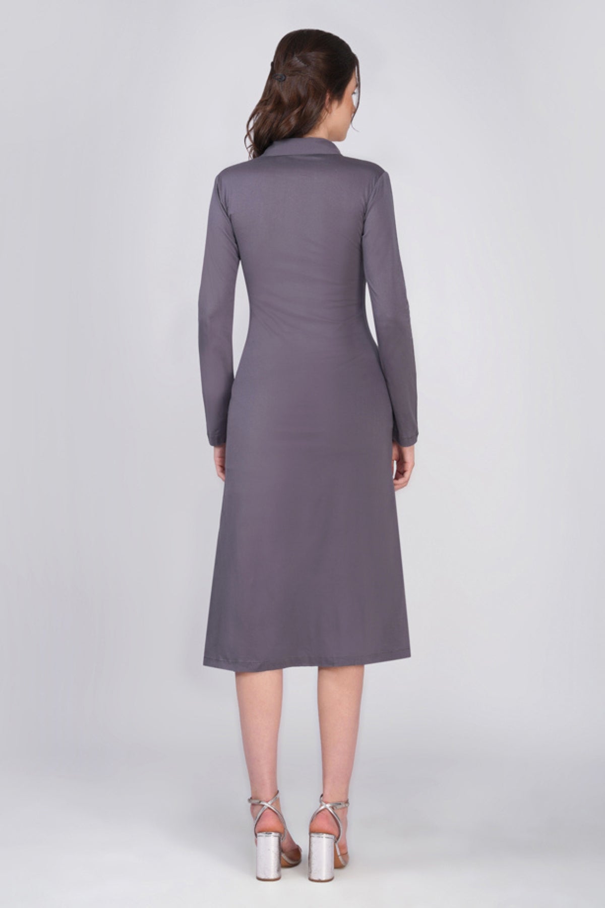 Sofia Grey Cotton Dress
