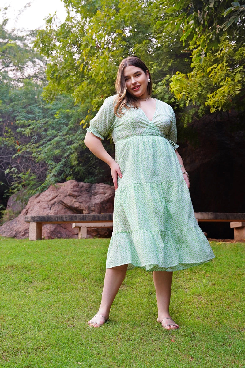 Artistic floral print dress – Florin details