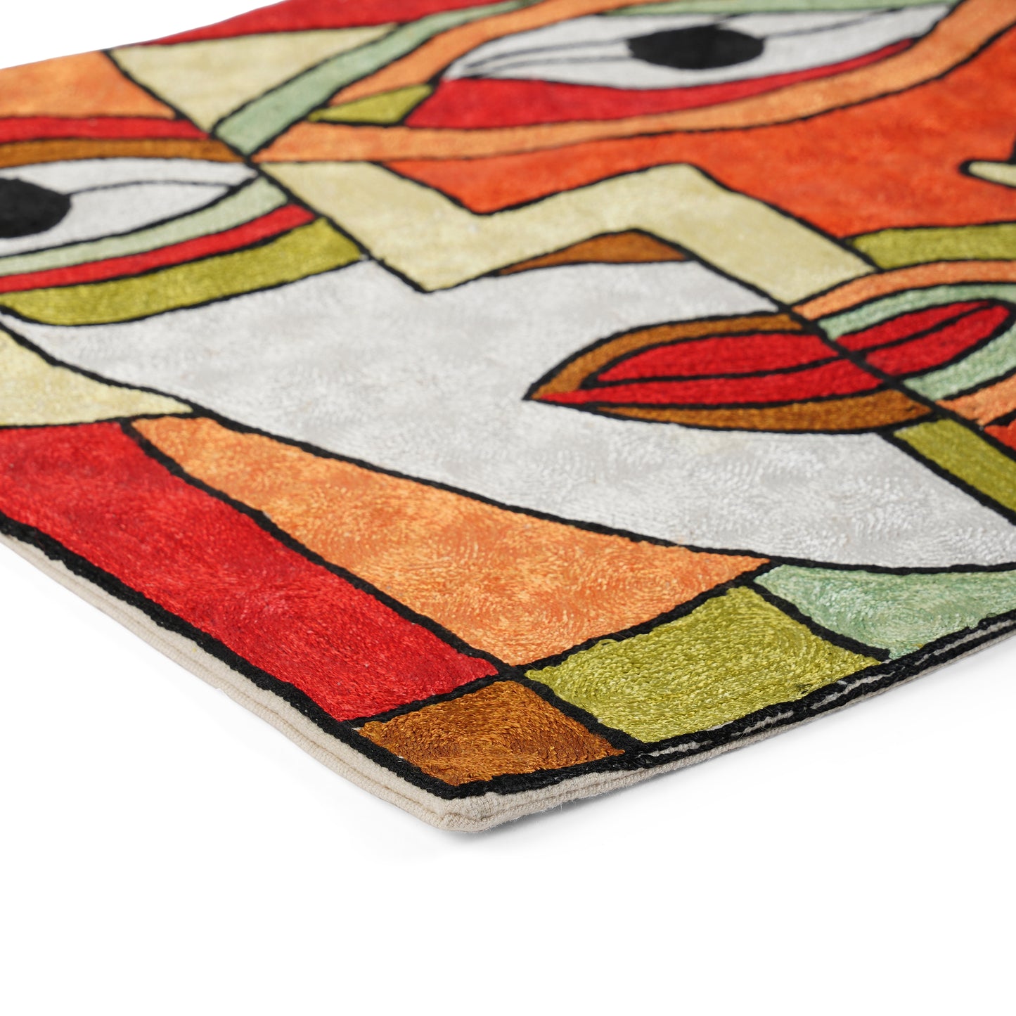 Cubara Abstract Face Cushion Cover