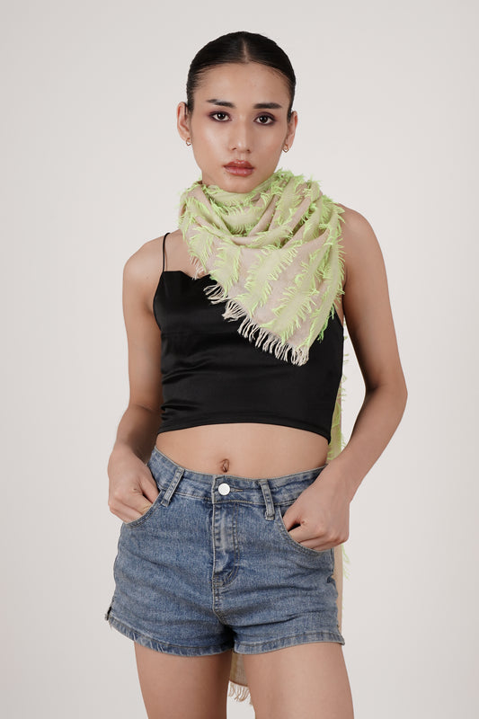 FnW Melange Scarf Premium Natural Fiber Scarf Signature Drape Boutique Luxury feathernweave FnW