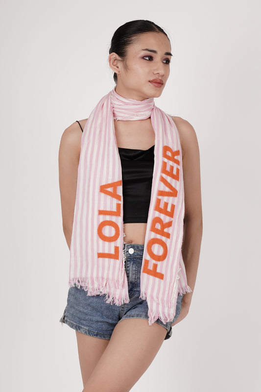 FnW Forever Orange Scarf Premium Natural Fiber Scarf Signature Drape Boutique Luxury feathernweave FnW