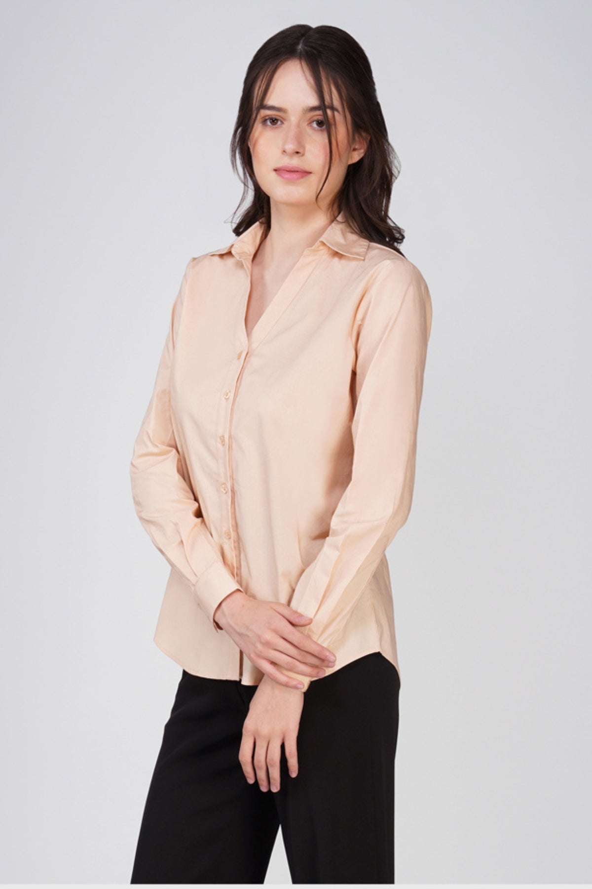 Viona Beige Cotton Shirt