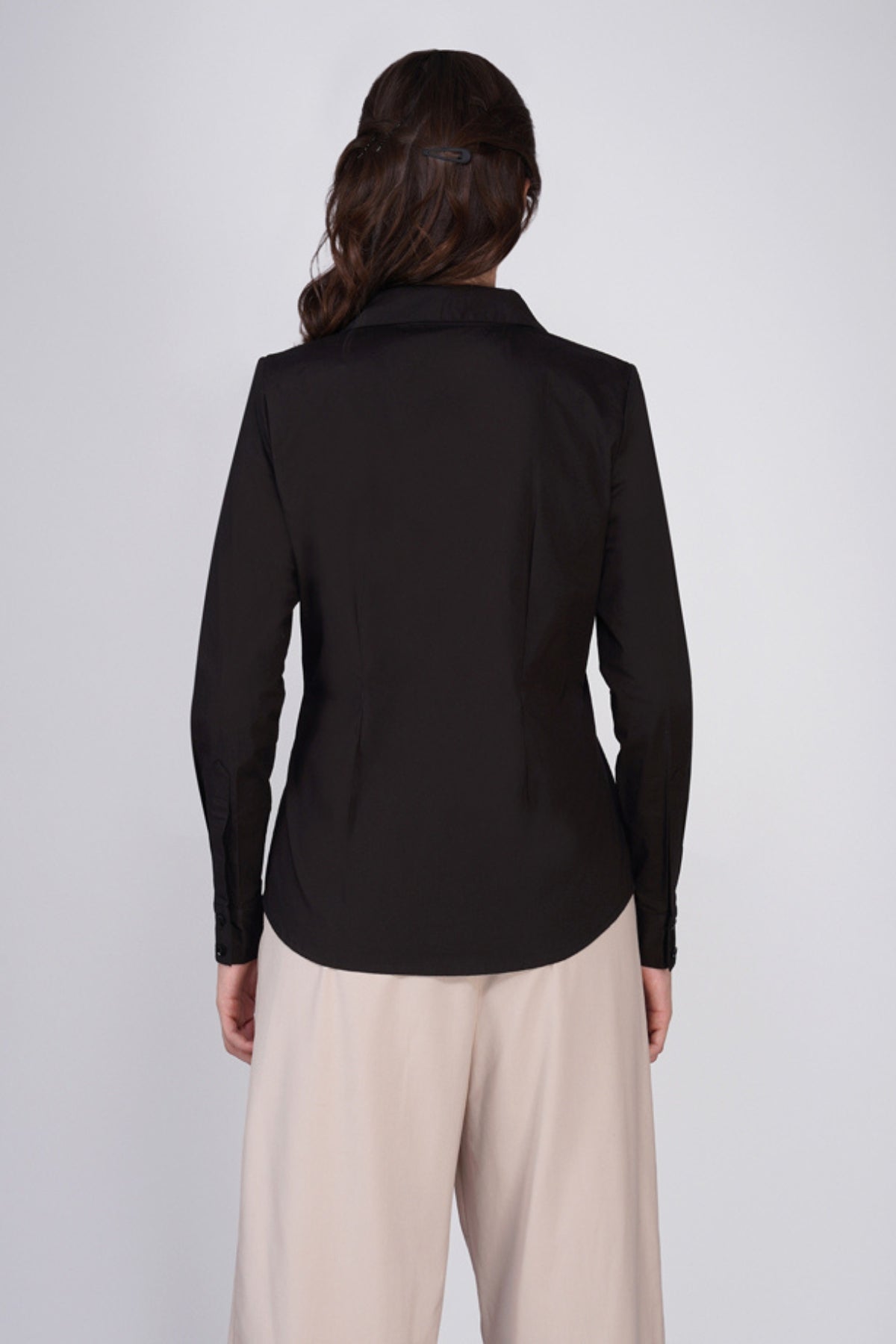 Viona Black Cotton Shirt
