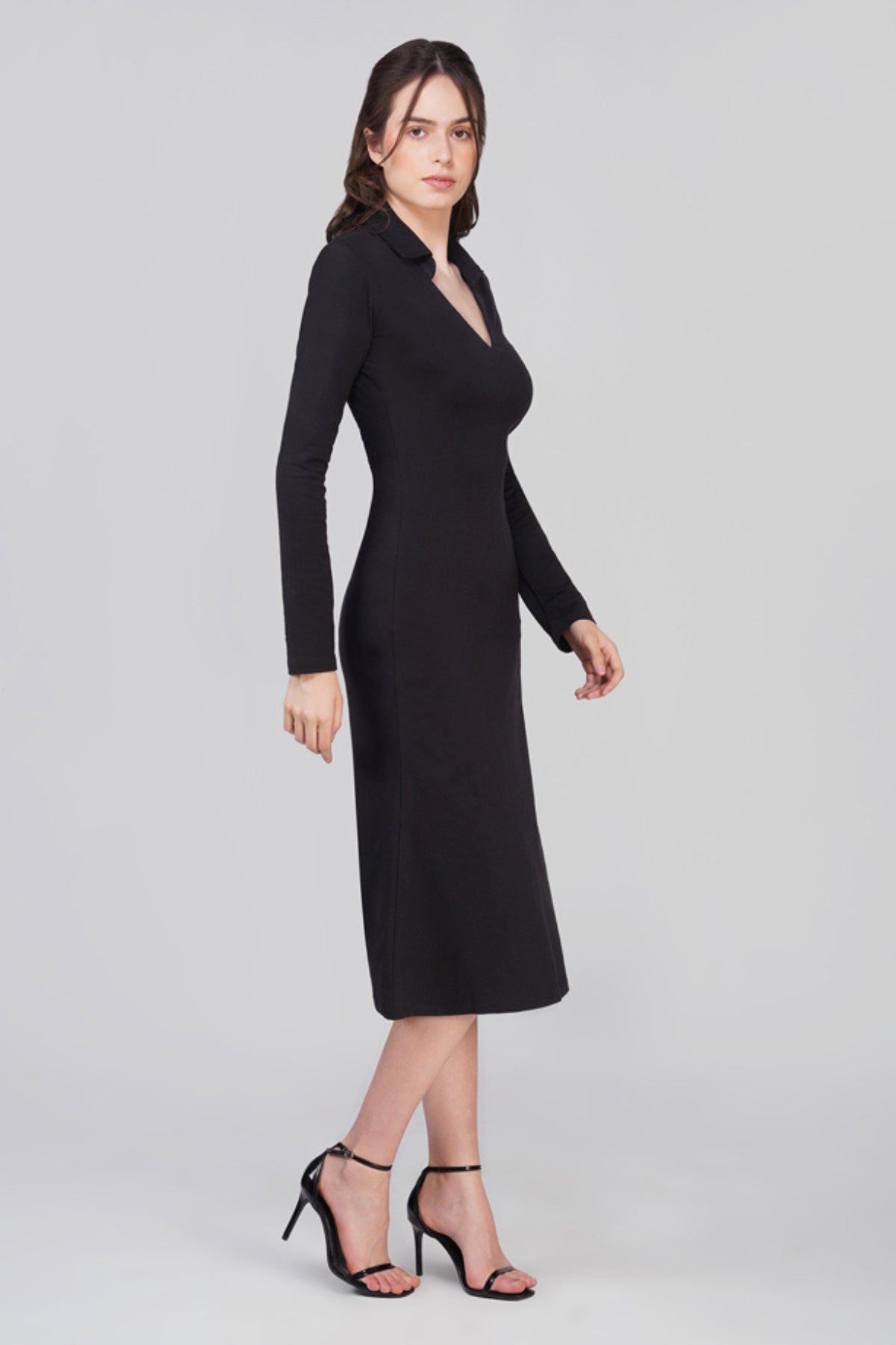 Sofia Black Cotton Dress