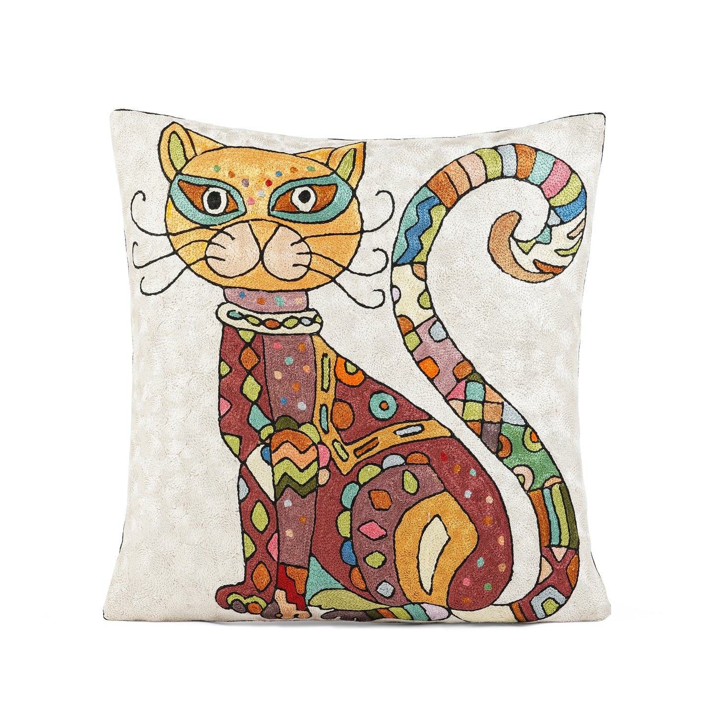 Purr Puff Patterned Cushion Cover