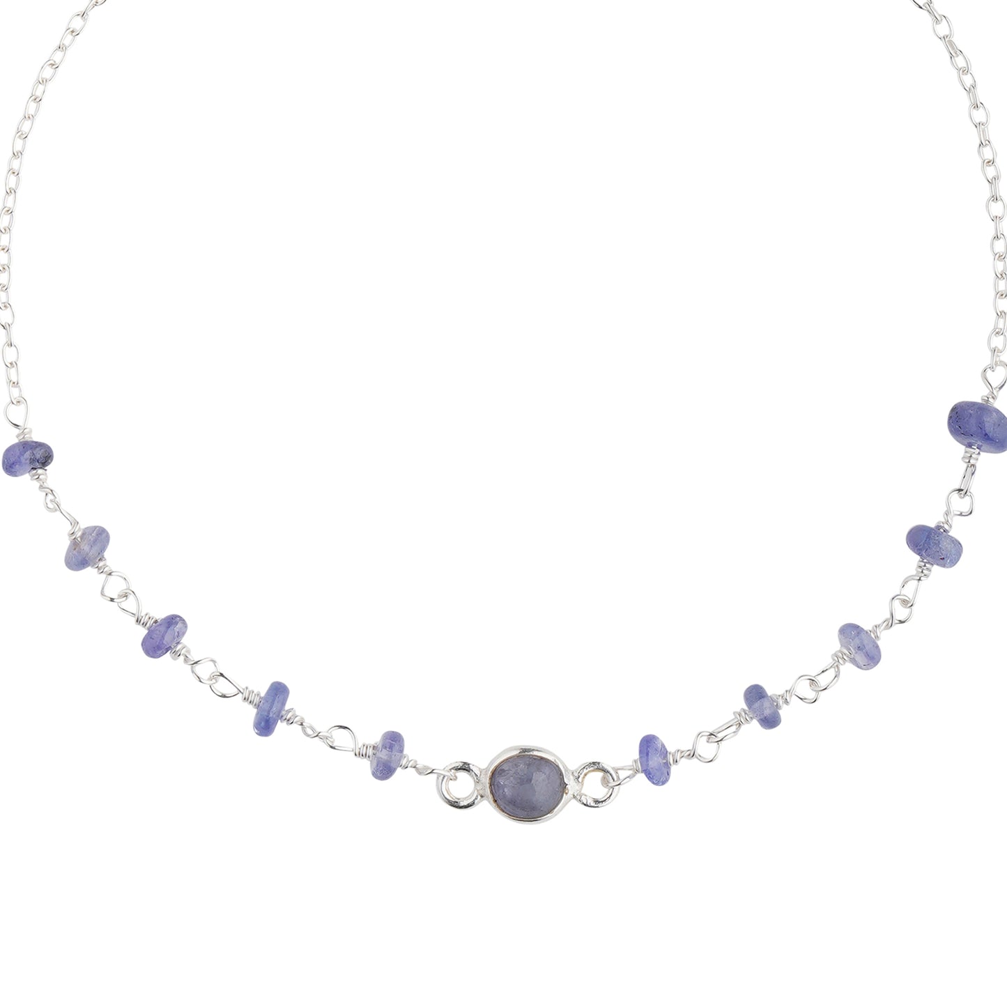 925 Sterling Silver Bracelet - Tanzanite Beads