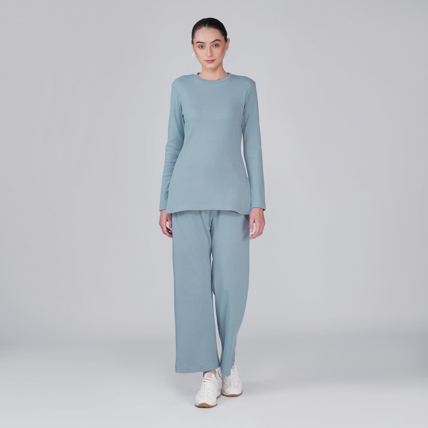 Neige Relaxed Straight-Leg Pant - Muted Blue