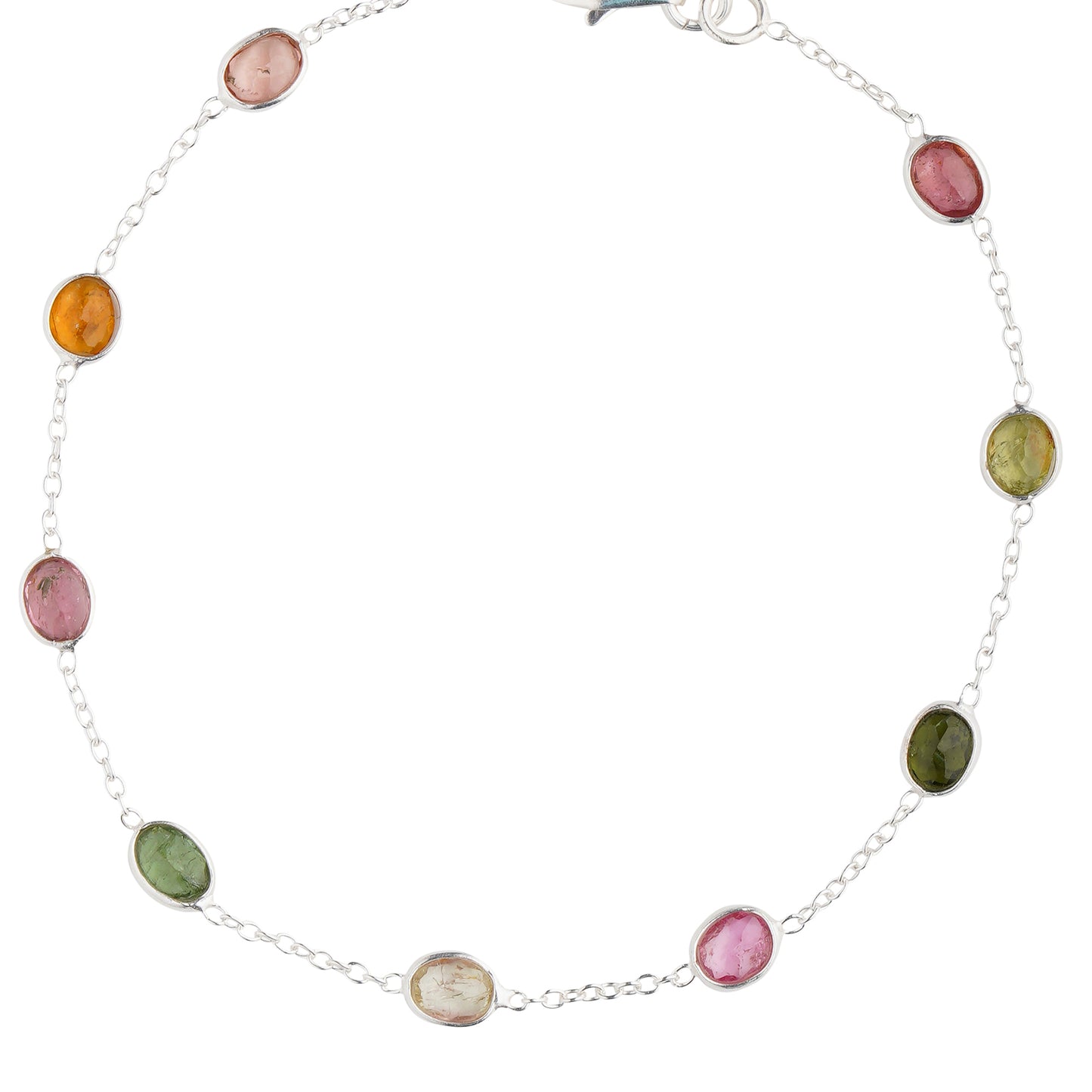 925 Sterling Silver Bracelet - Multi Tourmaline Stone (Exquisite Edition)