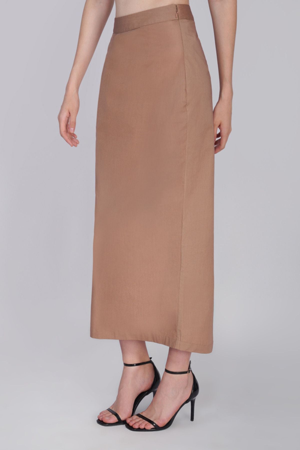 Liara Brown Cotton Skirt