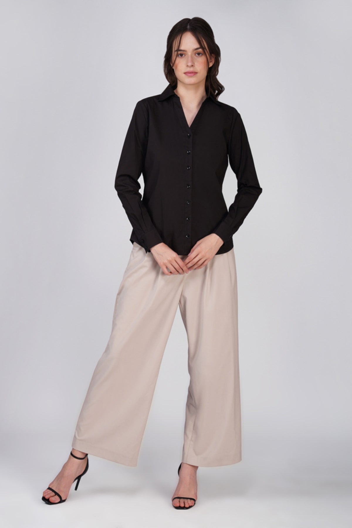 Viona Black Cotton Shirt