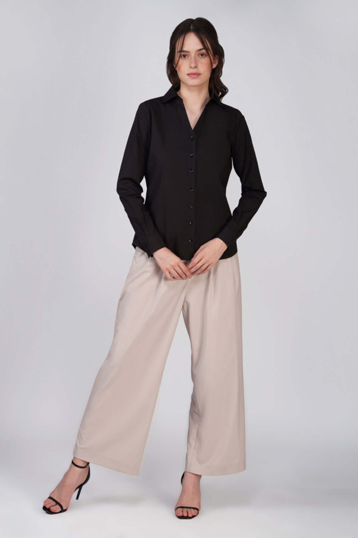 Boutique Black Supima Cotton Shirt Effortless Sophistication for the Modern Muse feathernweave FnW