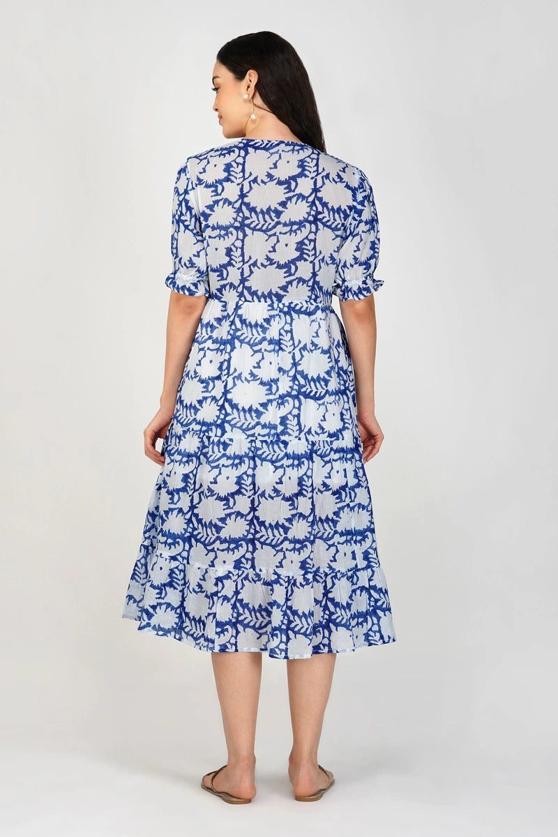 Livia Wrap Midi Cotton Dress