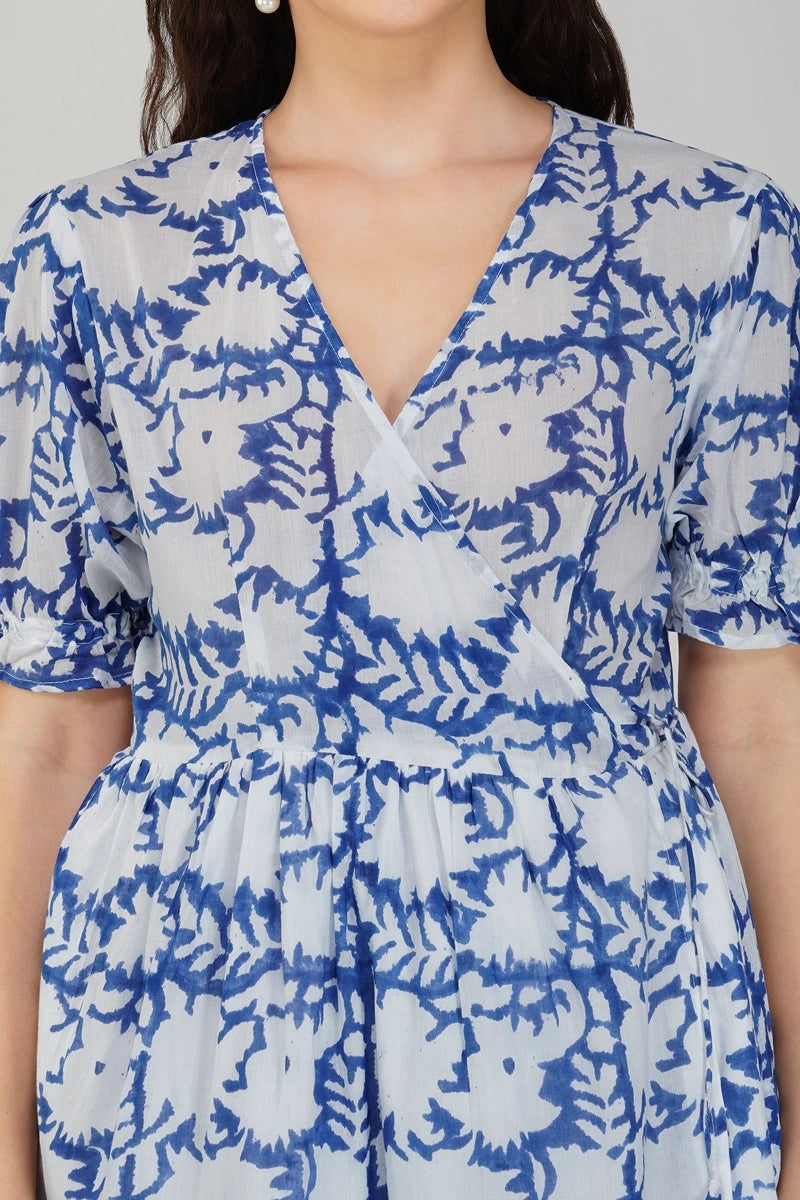 Livia Wrap Midi Cotton Dress