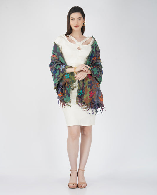 FnW Florith Scarf Premium Natural Fiber Scarf Signature Drape Boutique Luxury feathernweave FnW