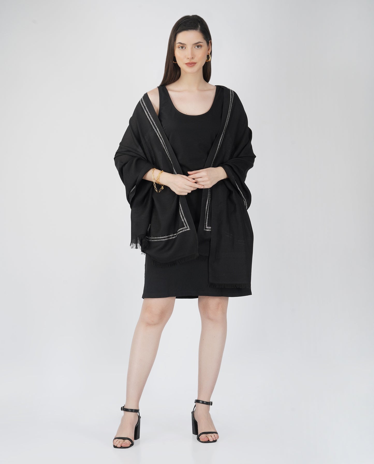 Bling it On Cotton Blend Wrap - Black