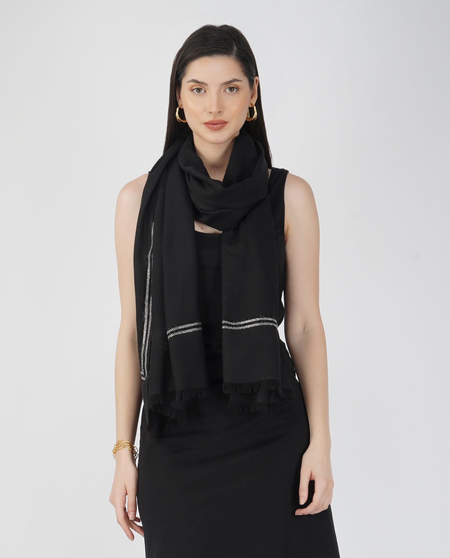 Bling it On Cotton Blend Wrap - Black