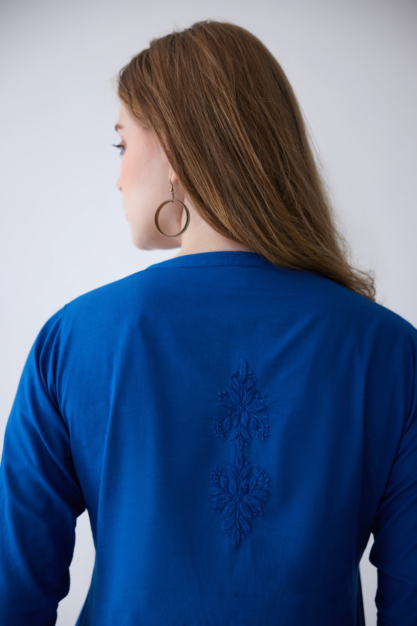 Camilla Cotton Full Sleeves Top - Blue