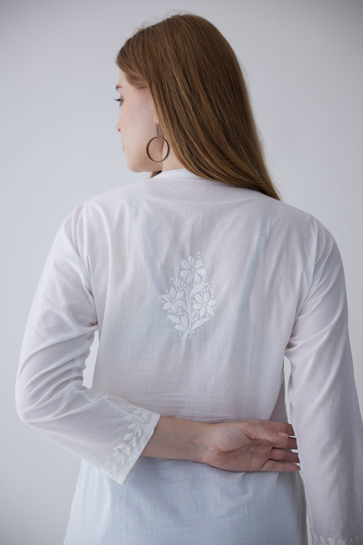 Royal Cotton Full Sleeves Top - White