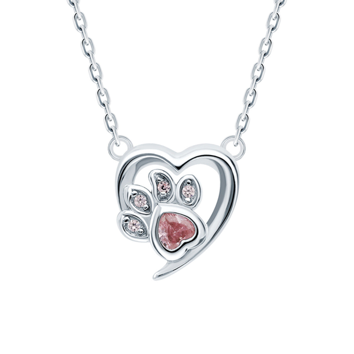 Forever Paw Silver Pendant