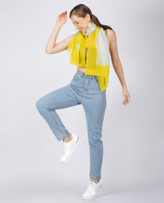 FnW Lemonade Scarf Premium Natural Fiber Scarf Signature Drape Boutique Luxury feathernweave FnW