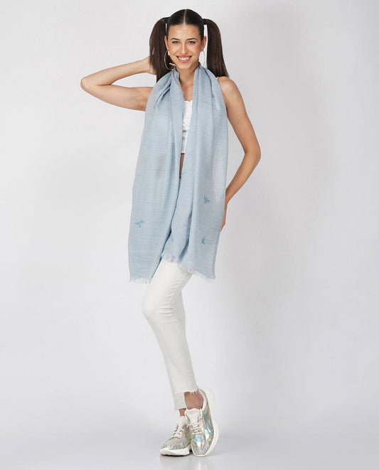 FnW Kashvra Scarf Premium Natural Fiber Scarf Signature Drape Boutique Luxury feathernweave FnW