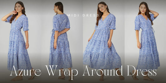Azure Wrap Around Dress – Bold, Beautiful & Unapologetically You!