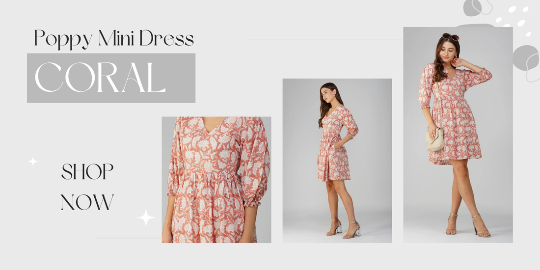 The Perfect Summer Staple: Poppy Mini Dress in Coral