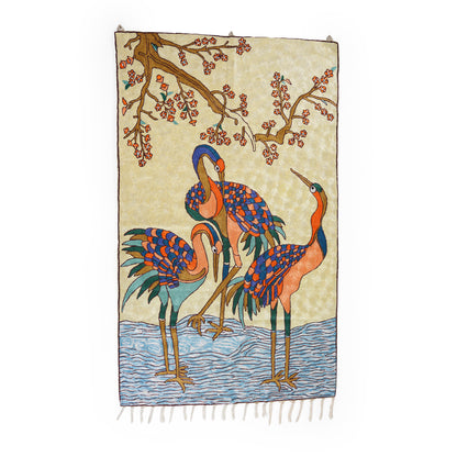 Serenity Crane Wall Hanging