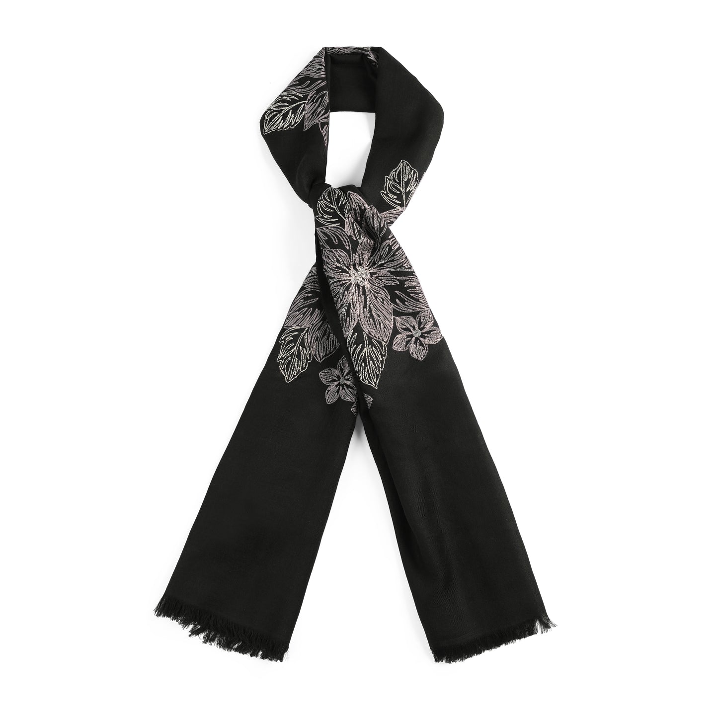 Nightbloom Artistic Floral Scarf