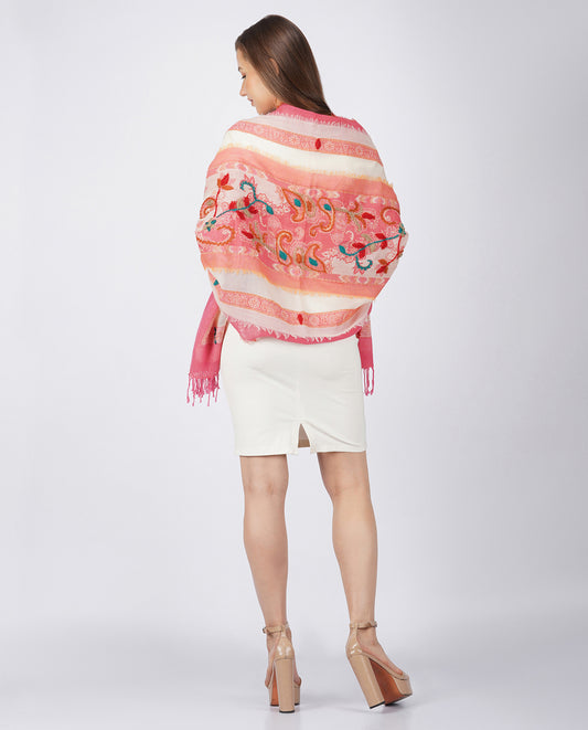 Not Just Paisleys Wool Wrap - Multi Color