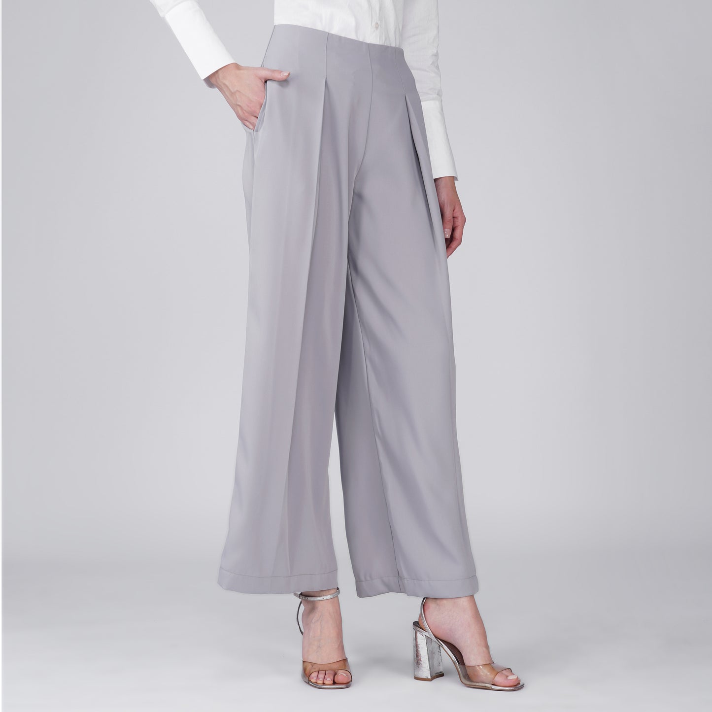 Arc Grey Japanese Crepe Straight Leg Pant | FLOW Series