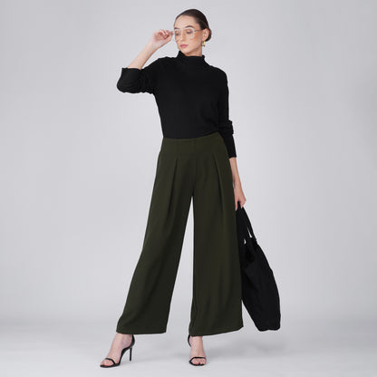 Arc Olive Japanese Crepe Straight Leg Pant | FLOW Series