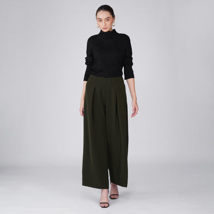Arc Olive Japanese Crepe Straight Leg Pant | FLOW Series