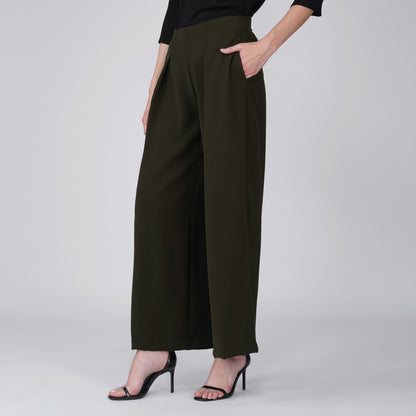 Arc Olive Japanese Crepe Straight Leg Pant | FLOW Series
