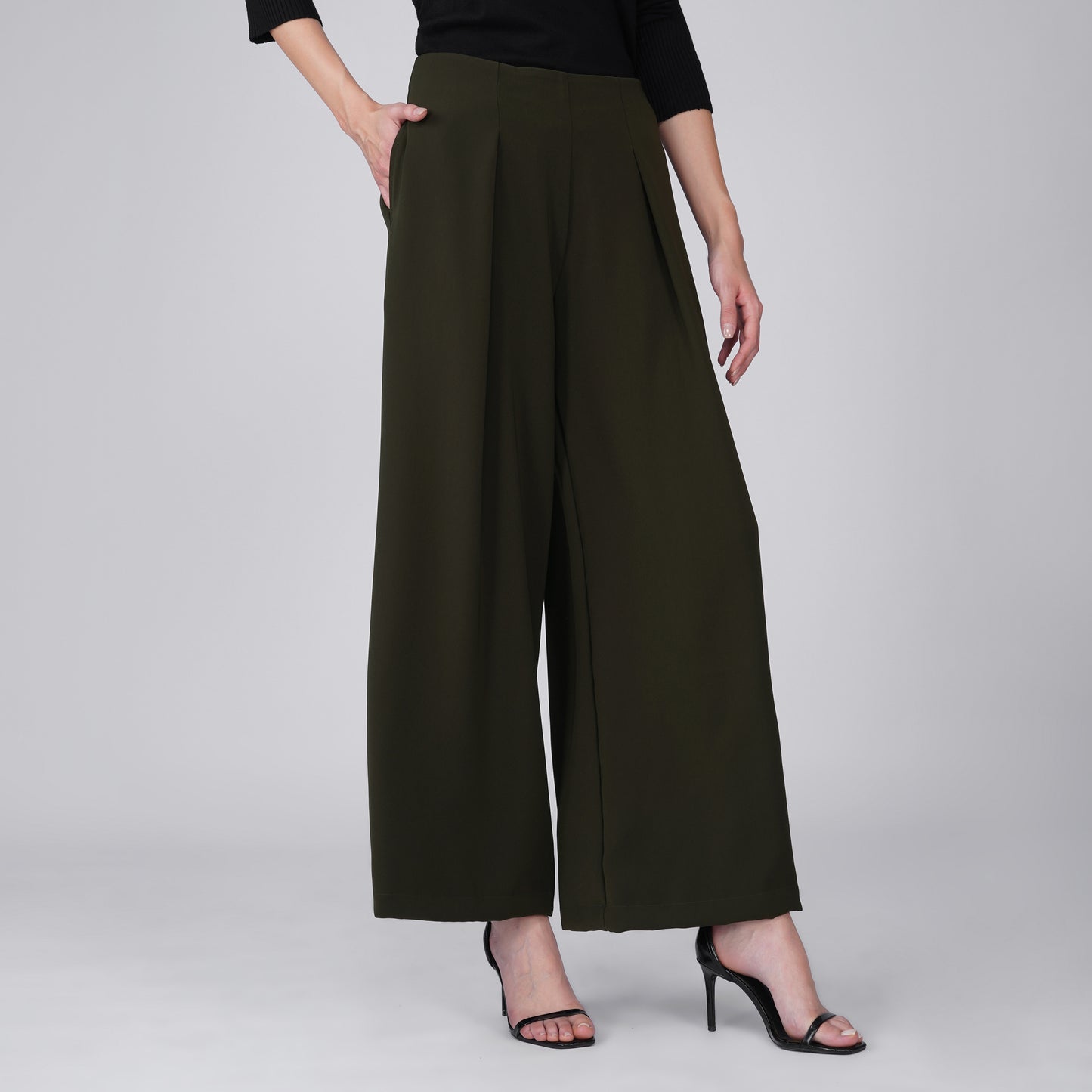 Arc Olive Japanese Crepe Straight Leg Pant | FLOW Series