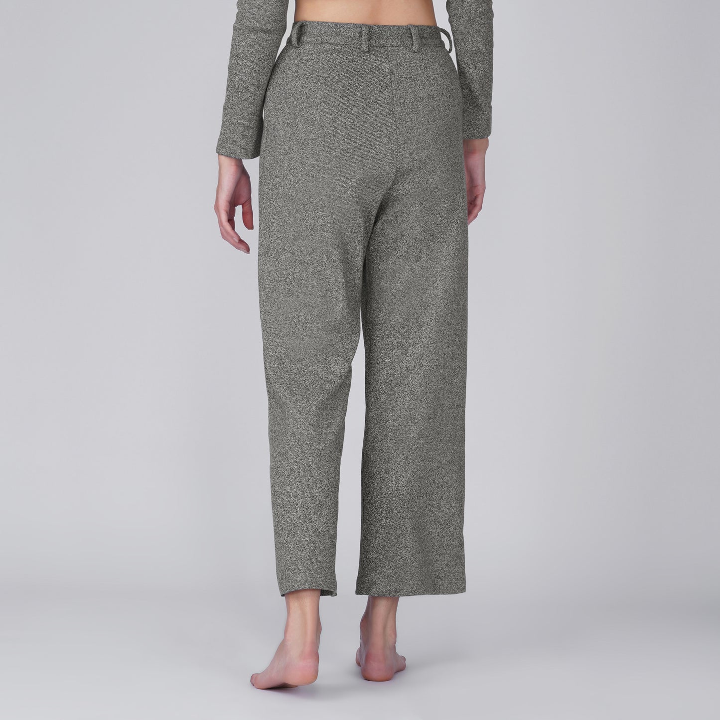 Neige Relaxed Straight-Leg Pant - Grey Rib Jersey